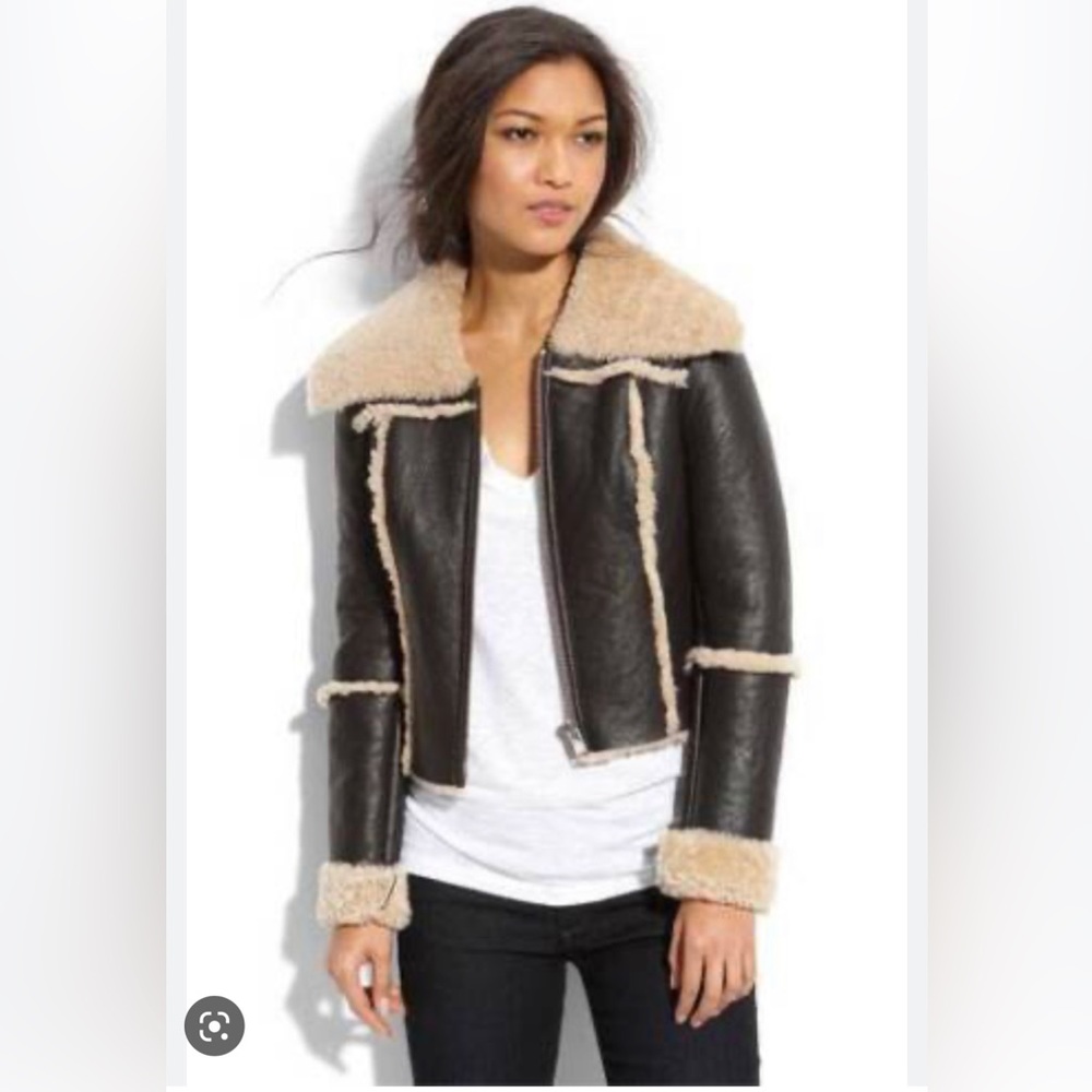 Trouve Genuine Shearling Jacket